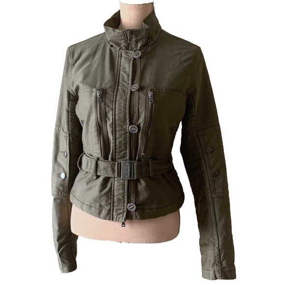 Calvin Klein Moto-Style Lined Utility Jacket, M